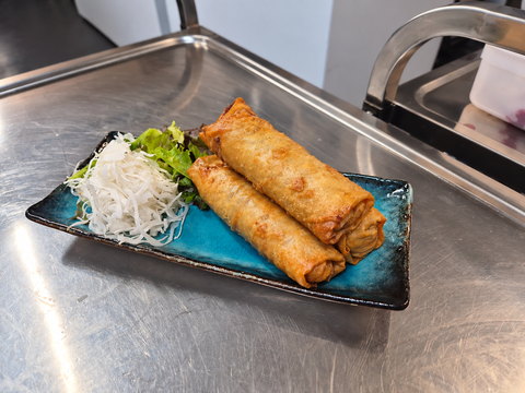 O Genki — Crispy Duck and Vegetable Spring Rolls